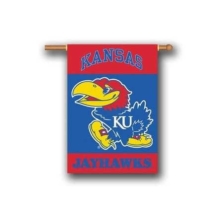 BSI PRODUCTS Bsi Products 96014 2-Sided 28" X 40" Banner W/ Pole Sleeve - Kansas Jayhawks 96014